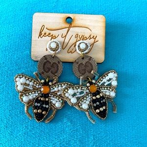 Upcycled Gucci Bee Earrings
